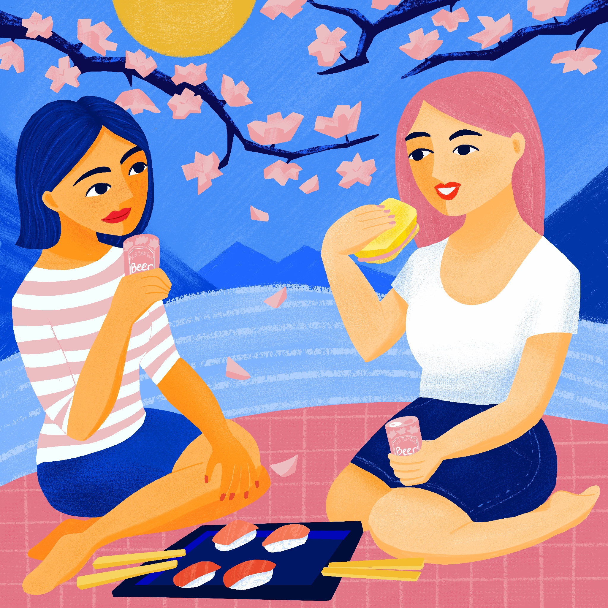 Cherry blossom picnic