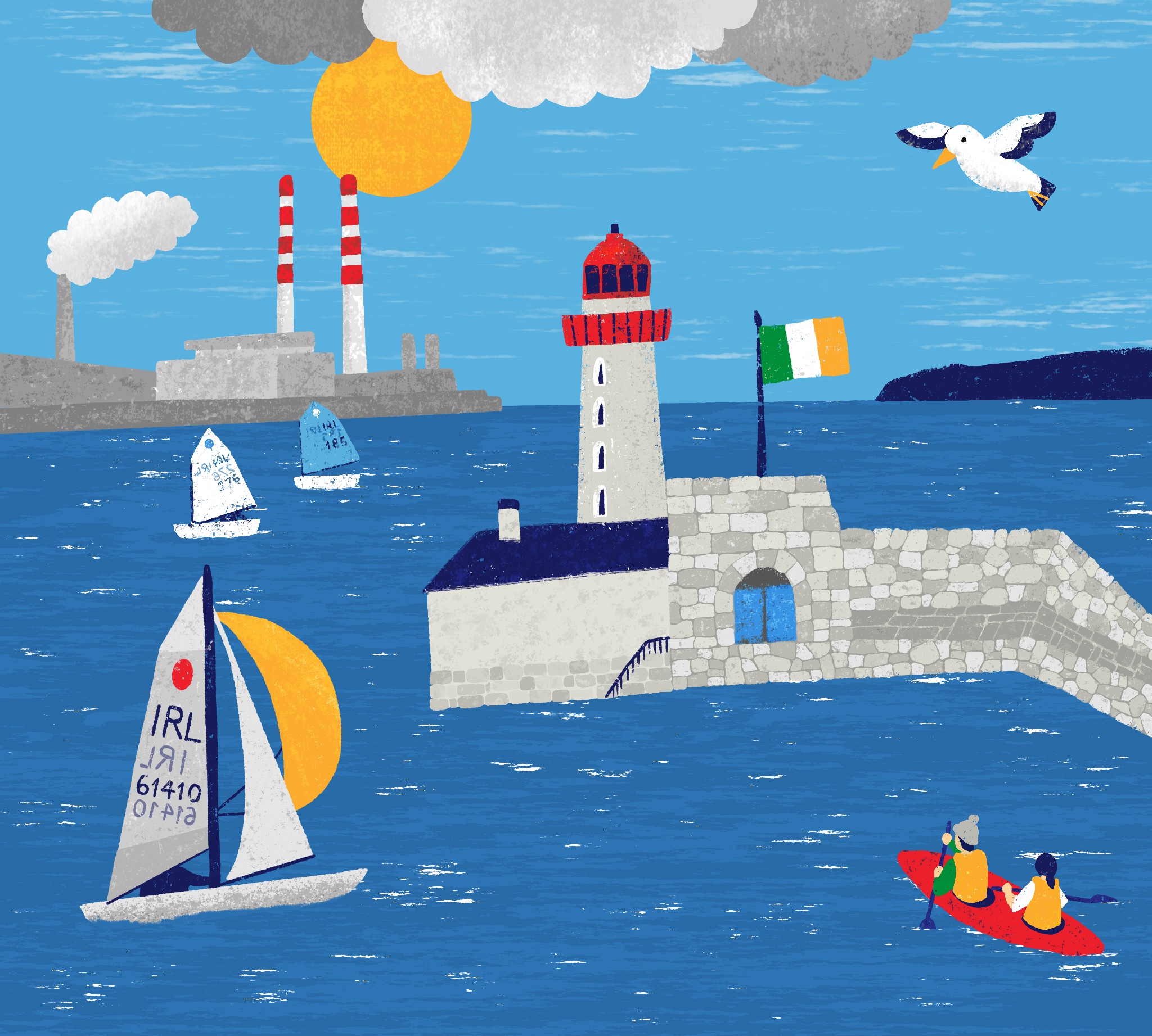 Dun Laoghaire pier on a Sunday morning