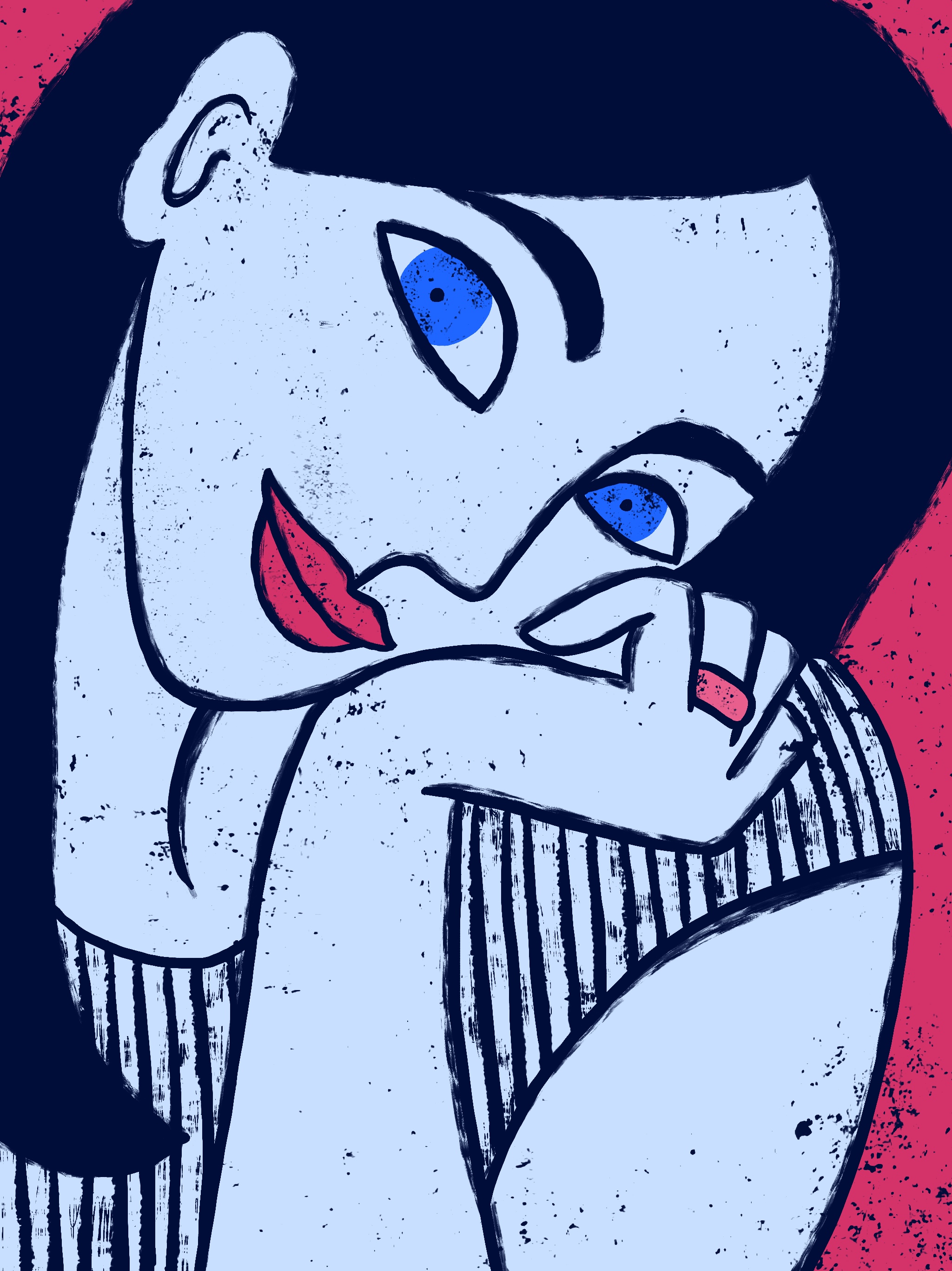 The blue lady